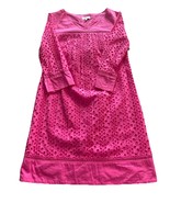 Crown And Ivory Pink Eyelet Dress Size 2 Petite 100 % Cotton Zipper Opening - €14,50 EUR