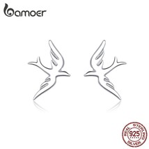 Spring Swallow Stud Earrings for Women 925 Sterling Silver Jewelry Vivid Flying  - £11.95 GBP