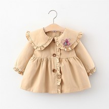 Spring Autumn Jacket For Girls Fashion Long Sleeve Baby Windbreaker Lapel Childr - £68.91 GBP