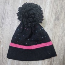 Vintage Nils Pure Wool Skiwear Ski Snow Hat Beanie Winter Big Pom Made In USA  - £19.77 GBP