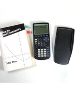 TESTED TI-83 Plus Graphing Calculator W/Cover, Manual &amp; Cable Texas Inst... - $508.38 MXN