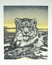 &quot; Cinese Neve Leopardo &quot; Da Martin G. Katon Firmato Prova Tp Litografia 29x24 - $478.16