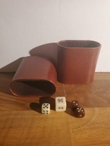 Vintage Backgammon Replacement Parts Lot 2 7/8&quot; Shaker Cups Dice - $16.33