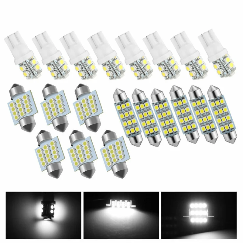 20pcs LED Interior Lights Bulbs Kit for Car Trunk Dome License Plate Lamps 600 - £13.81 GBP