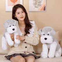 Schnauzer Plush Toys Lovely Stuffed Soft Animal Pillow Simulation Dolls Children - £21.66 GBP
