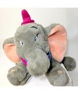 Disney Elephant DUMBO Plush Gray Stuffed Animal Grey Bean Bag Toy 12&quot; Re... - £31.16 GBP