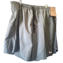 Nike Dry Fit Gray Shorts 7in Inseam Back Side Zipper Pocket Mens XL - £20.65 GBP