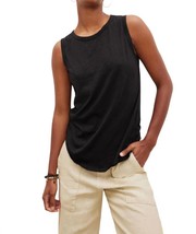 Velvet By Graham &amp; Spencer taurus cotton slub tank top in BLACK - size L - £40.72 GBP