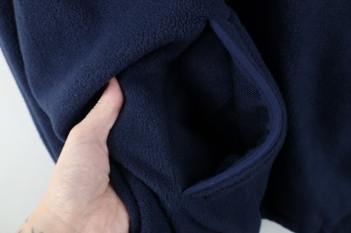 Vintage 90s Mens Medium Maumee Bay Resort Half Zip Fleece Sweater Navy Blue Item image 9