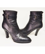 Walter Steiger Boots Ankle Leather Hand Made Italy Platinum Black 39.5 - £109.30 GBP