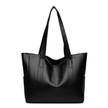 Women&#39;s Faux Leather Shoulder Tote Bag - £15.84 GBP