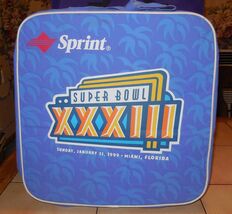 Vintage Super Bowl 33 XXXIII SGA Seat Cushion Broncos Falcons 1999 Miami... - $34.95