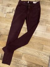 RAG &amp; BONE Mid Rise Skinny Jeans Leggings in Mulberry Sz 27 USA Cotton B... - $15.67