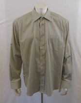 Bellissimo Light Beige Men&#39;s Long Sleeve Button Down Dress Shirt Size 17... - $10.79 CAD
