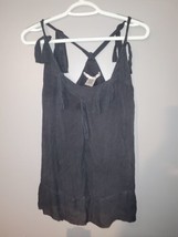 Diane Von Furstenberg Womens Black Neck Tie Knot Tank Top Size 4 100% Silk - £35.03 GBP