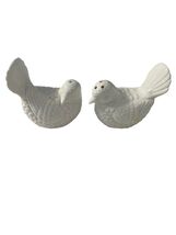 Vintage White Bird Salt and Pepper Shakers Ceramic Doves Farmhouse Decor - $16.20