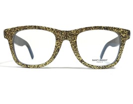 Saint Laurent SL50/F 007 Eyeglasses Frames Black Gold Square Full Rim 50-22-140 - $168.09