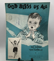 Music Piano Sheet God Bless Us All Murry &amp; Burrello Brewster Pub. 1953 - £5.31 GBP