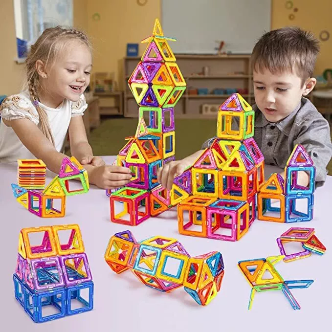 Magnetic Blocks Building Blocks Educational Toys Construction Stacking - $30.38