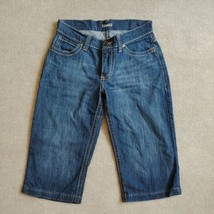 Cabelas Cropped Capri Jeans Womens Size 6 Blue Medium Wash Wide Leg Cotton - £19.03 GBP