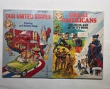 Great Americans &amp; Our United States Coloring And Activity Books Creative... - £14.23 GBP
