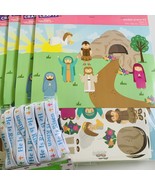 12 Easter Bible Sticker Scene Activity Kit with He is Risen Friendship B... - $11.95