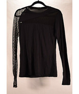 Alala Womens Black Mesh Polka Dot LS Sleeve Blouse Top Shirt S - $67.91 CAD