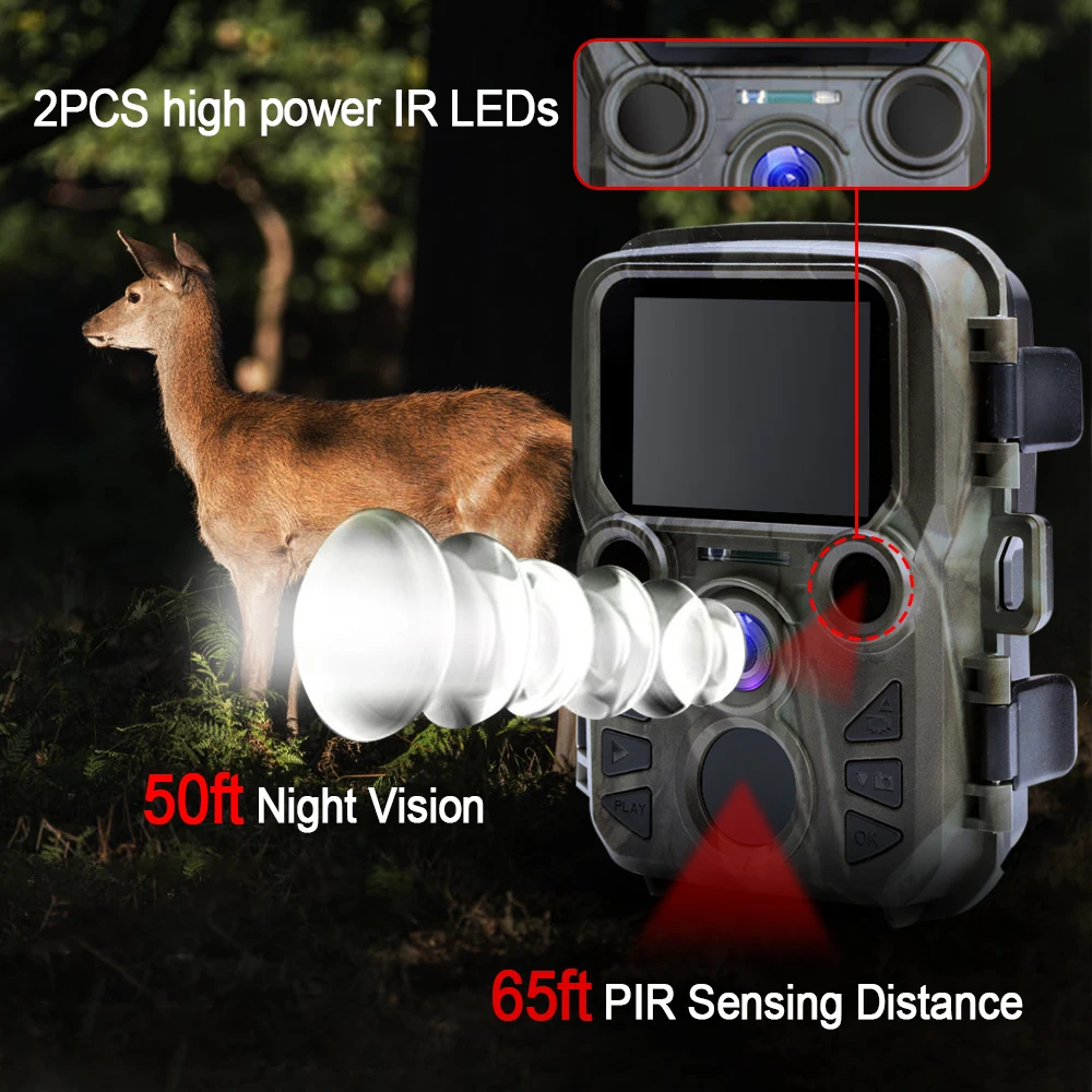 Sporting Mini Trail Game Camera Night Vision 1080P 12MP Waterproof Hunting Camer - £69.07 GBP