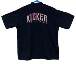 Dickies Men&#39;s Industrial Kicker Livin&quot; Loud Graphic Black Work Shirt LS5... - $37.12