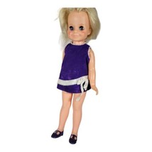 Vtg 1970s Ideal Crissy Family Cousin Velvet With Original Dress Purple D... - $43.64