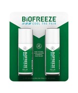 Biofreeze Pain Reliever 6oz 2-Pack No Mess Roll-On Fast Acting - £25.91 GBP