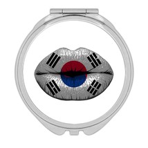 Lips Korean Flag : Gift Compact Mirror South Korea Expat Country - £10.35 GBP