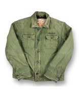 Vtg Hollister Faded Jacket Mens Large Utility Military Distressed Field ... - £32.68 GBP