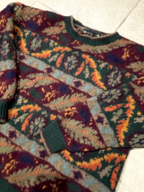 Vintage New River 100% PURE Wool Multicolor Sweater Sz L Unisex - $44.45