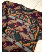 Vintage New River 100% PURE Wool Multicolor Sweater Sz L Unisex - $60.98 CAD