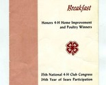 Sears Roebuck Honors 4-H Home Improvement Poultry Winners 1956 Hilton Ch... - £30.93 GBP