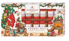 Niederegger Marzipan Barrels In Dark Chocolate Merry CHRISTMAS-200g -FREE SHIP- - £18.68 GBP