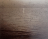 End Of il Giorno Tramonto Su Lago Erie R K Bonine Stereoscopia Foto - $15.31