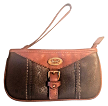 BOC Born Concepts Brown Black Wristlet Wallet Clutch w Zip Closure Card Slots - £17.62 GBP