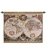 35x45 ANTIQUE MAP GEOGRAPHICA World Tapestry Wall Hanging  - €117,78 EUR