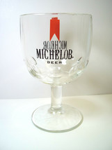 Michelob Red Ribbon Beer Goblet Thumbprint 16 oz - £7.26 GBP