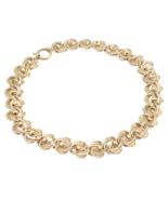 925 Sterling Silver  Vintage Gold Plated Designer Rings Loop Necklace  N... - $221.94