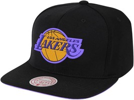 Mitchell &amp; Ness Los Angeles Lakers Highlighter Team Pop Snapback Hat Black - £26.38 GBP