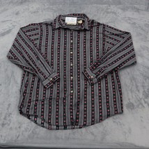 LL Bean Shirt Womens 14 Multicolor Flower Button Up Long Sleeve Collared Top - £20.15 GBP