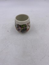 Vintage Porcelain Sake Cup Flowers and Wagon - $7.70