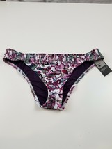 Mossimo Tropical Floral Bikini Hipster Swim Suit Bottom XL Pink Purple Flowers - £11.46 GBP
