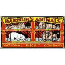 American Flyer Barnum&#39;s Animals Adhesive Whistle Billboard Sticker 577 - £9.66 GBP