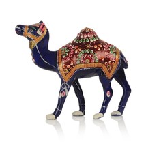 Metal hand painted Camel Indian Royal Camel figure artistic Camel - £35.08 GBP