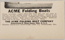 1937 Print Ad Acme Folding Boats Strong &amp; Watertight Miamisburg,Ohio - $6.49