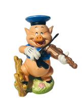 WDCC Walt Disney Figurine Three Little Pigs 3 Fiddle Violin Big Bad Wolf diddle - £39.52 GBP